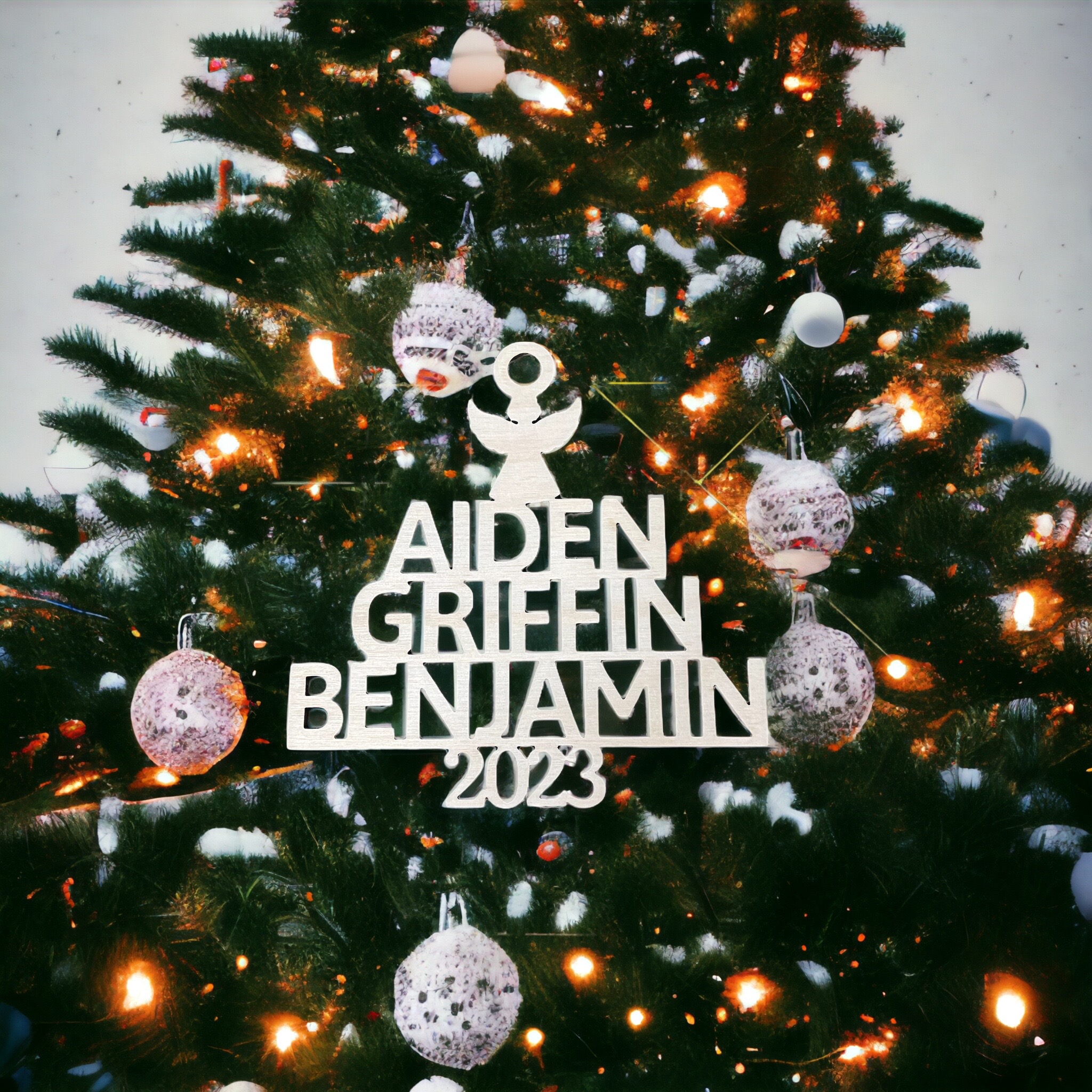 Christmas Tree Names Ornament - homemadehandcrafts.net
