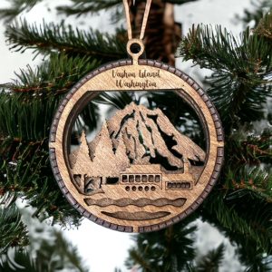 Vashon Island Layered Christmas Ornament (designed in 2023)