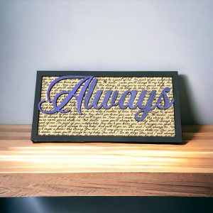 Always Be My Baby - Song Lyric Stand & Frame SVG File  - DIGITAL DOWNLOAD