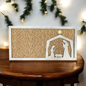 Away In a Manger - Song Lyric Stand & Frame SVG File  - DIGITAL DOWNLOAD