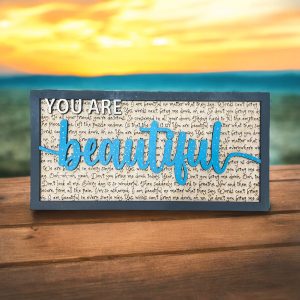 Beautiful - Song Lyric Stand & Frame SVG File  - DIGITAL DOWNLOAD