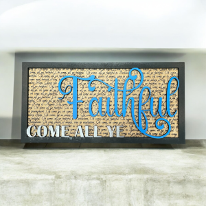 Come All Ye Faithful - Song Lyric Stand & Frame SVG File  - DIGITAL DOWNLOAD