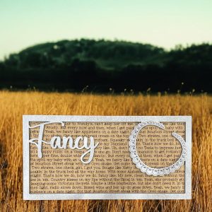 Fancy Like - Song Lyric Stand & Frame SVG File  - DIGITAL DOWNLOAD