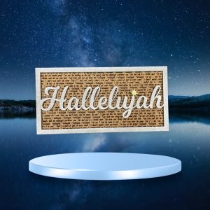 Hallelujah - Song Lyric Stand & Frame SVG File  - DIGITAL DOWNLOAD