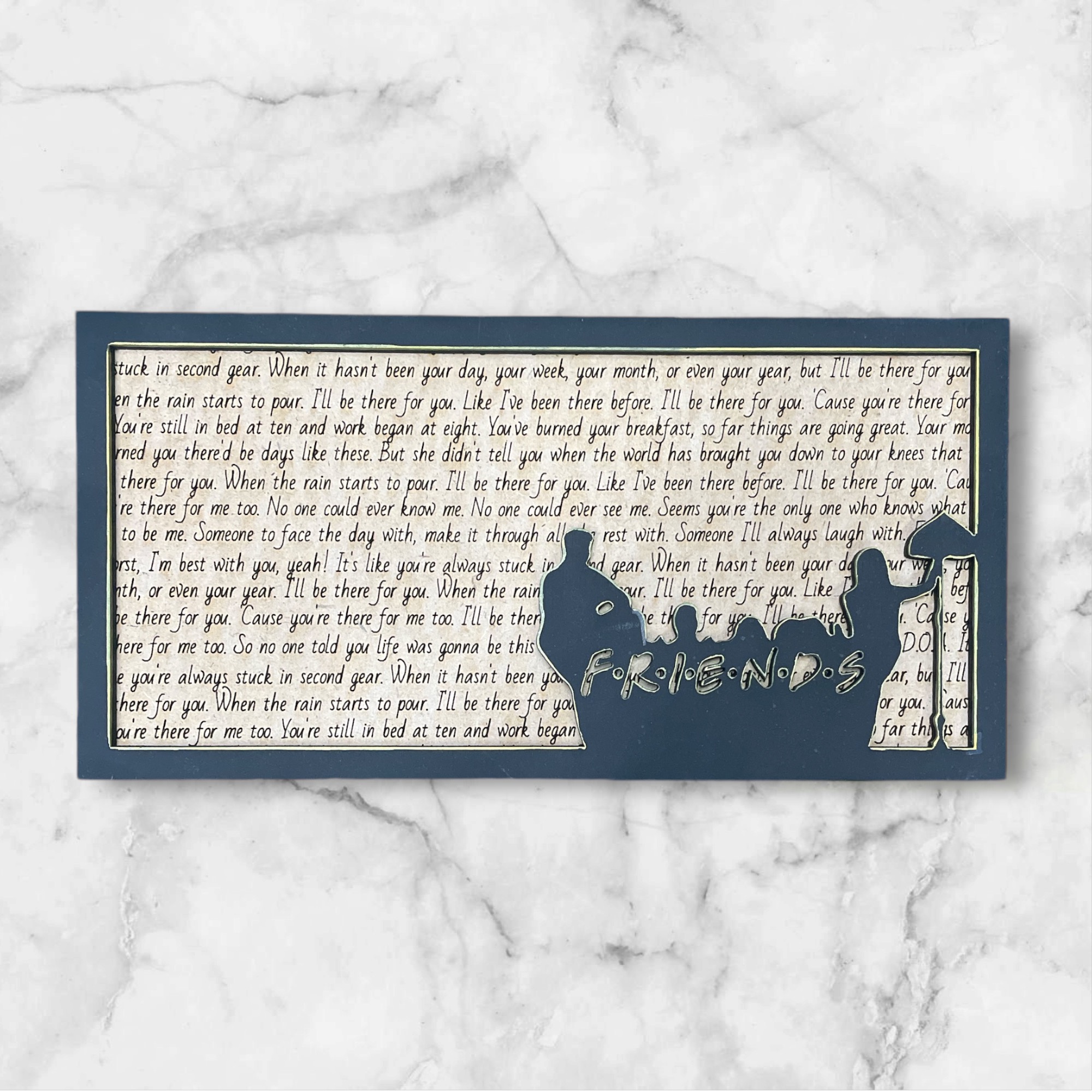 I'll Be There For You - Song Lyric Stand & Frame SVG File - DIGITAL