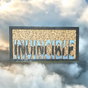 Invincible - Song Lyric Stand & Frame SVG File  - DIGITAL DOWNLOAD