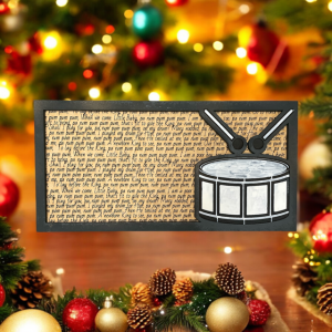 Little Drummer Boy - Song Lyric Stand & Frame SVG File  - DIGITAL DOWNLOAD