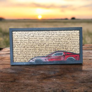 Little Red Corvette - Song Lyric Stand & Frame SVG File  - DIGITAL DOWNLOAD