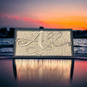 She's Got It All - Song Lyric Stand & Frame SVG File  - DIGITAL DOWNLOAD