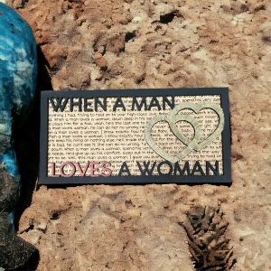 When A Man Loves A Woman - Song Lyric Stand & Frame SVG File  - DIGITAL DOWNLOAD