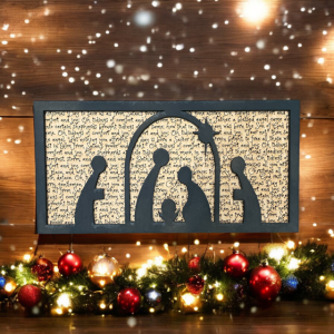 God Rest Ye Merry Gentlemen - Song Lyric Stand & Frame SVG File  - DIGITAL DOWNLOAD